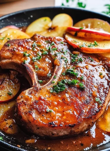 Juicy Apple Butter Pork Chops