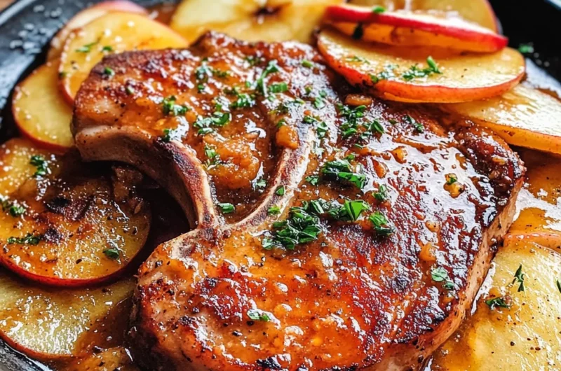 Juicy Apple Butter Pork Chops