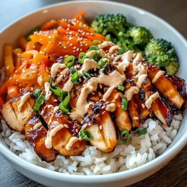 Korean BBQ Chicken Bowls with Gochujang Cream Sauce Awaits!