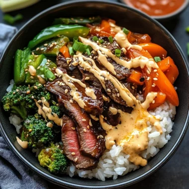 Korean BBQ Steak Rice Bowls with Spicy Cream Sauce: An Incredible Ultimate Recipe