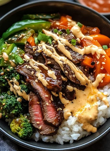 Korean BBQ Steak Rice Bowls with Spicy Cream Sauce: An Incredible Ultimate Recipe