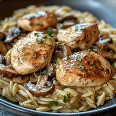 Marsala Chicken Orzo