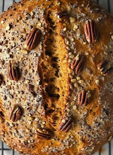 No-Knead Pumpkin Pecan Bread
