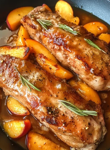 Peach Glazed Pork Tenderloin