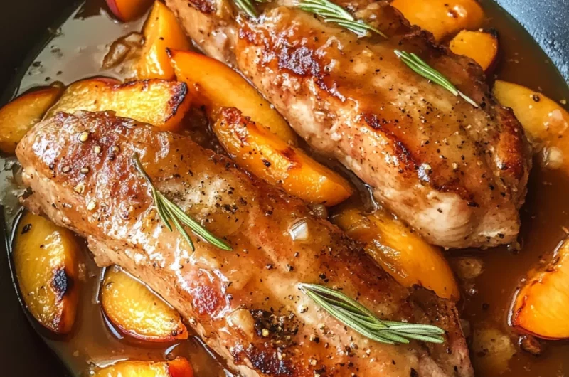 Peach Glazed Pork Tenderloin