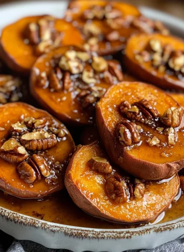 Pecan Maple Roasted Sweet Potatoes