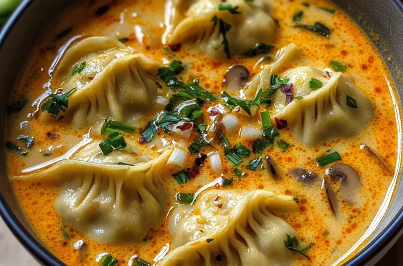 Quick Coconut Curry Soup with Dumplings - Alrightwithme