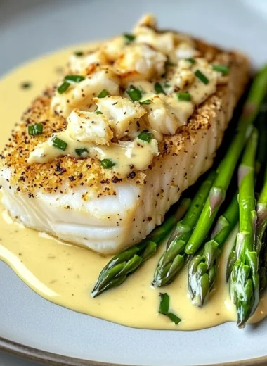 Quick Halibut Oscar