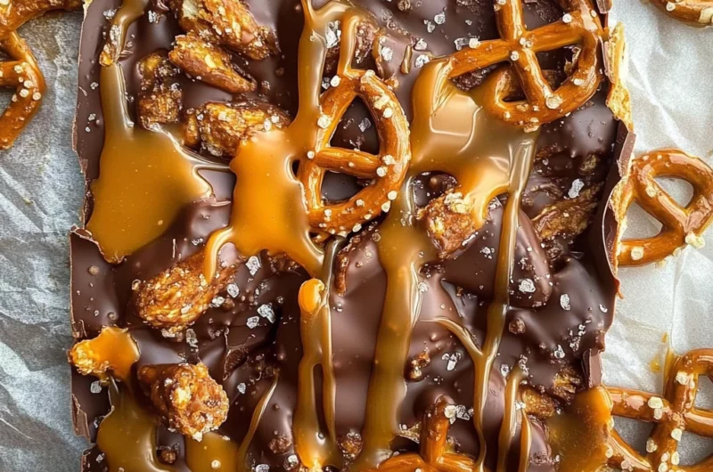 Salted Caramel Pretzel Bark