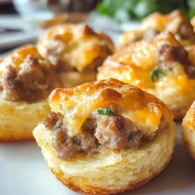 Sausage and Cream Cheese Biscuit Bites