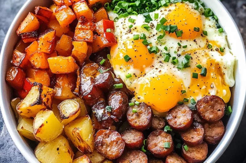 Sausage and Potato Meal Prep Breakfast Bowls
