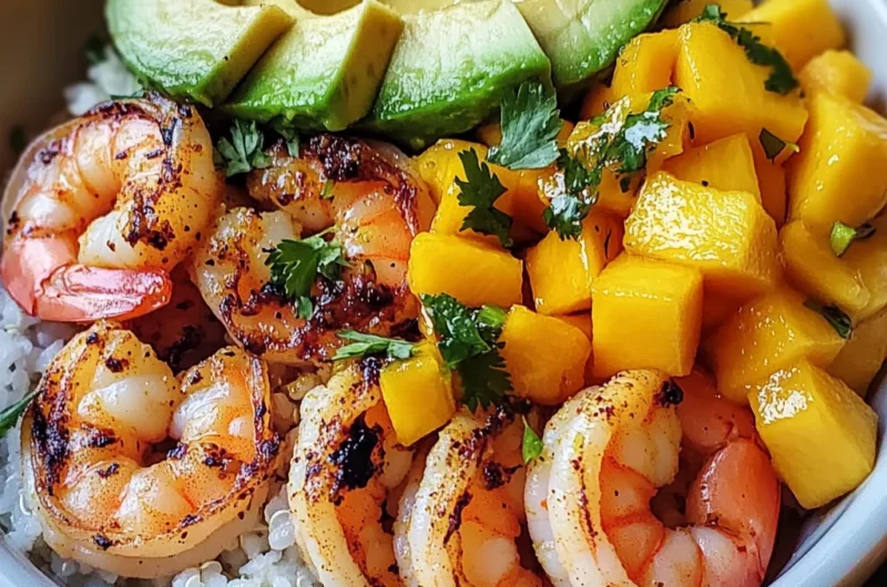 Shrimp Avocado Bowls with Mango Salsa