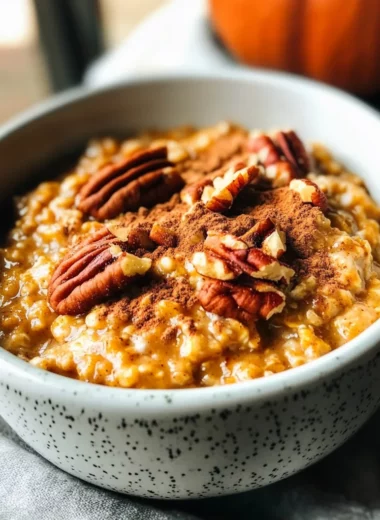 Slow Cooker Pumpkin Pie Oatmeal