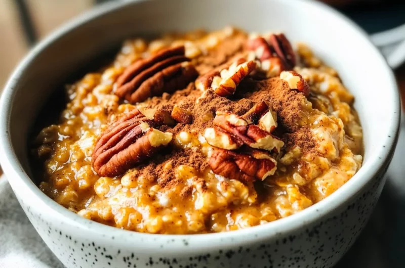 Slow Cooker Pumpkin Pie Oatmeal