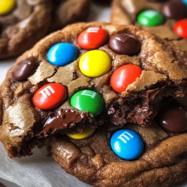 Soft Chocolate M&M Cookies
