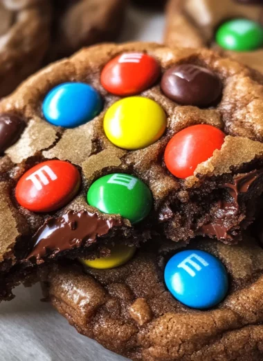 Soft Chocolate M&M Cookies