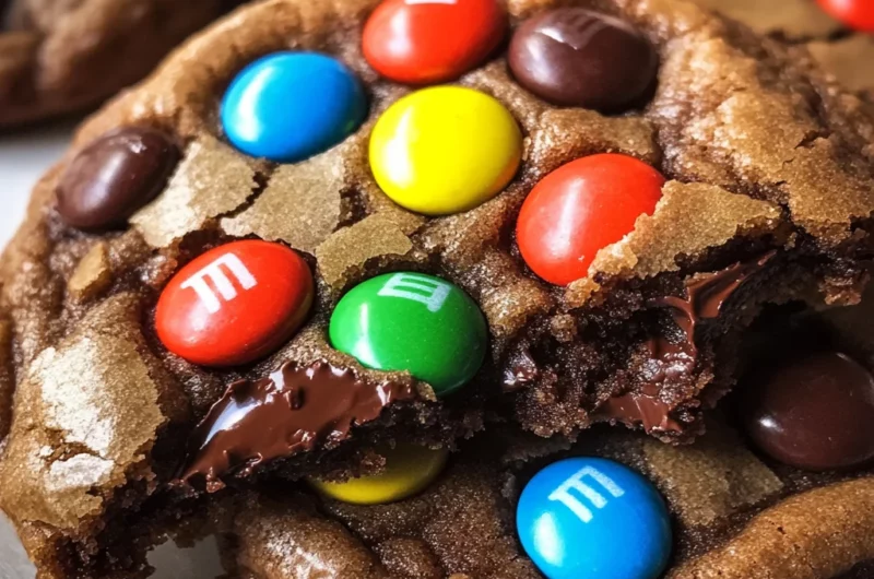 Soft Chocolate M&M Cookies