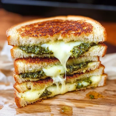 Sourdough Pesto Grilled Cheese