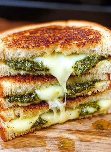 Sourdough Pesto Grilled Cheese