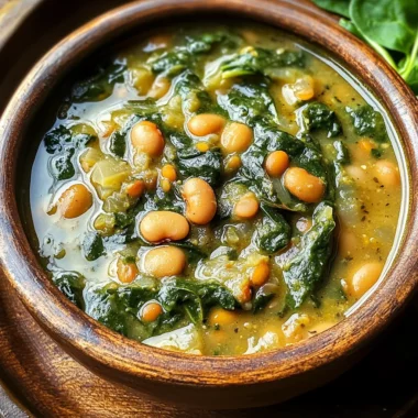 Spinach, Lentil, and Butter Bean Soup