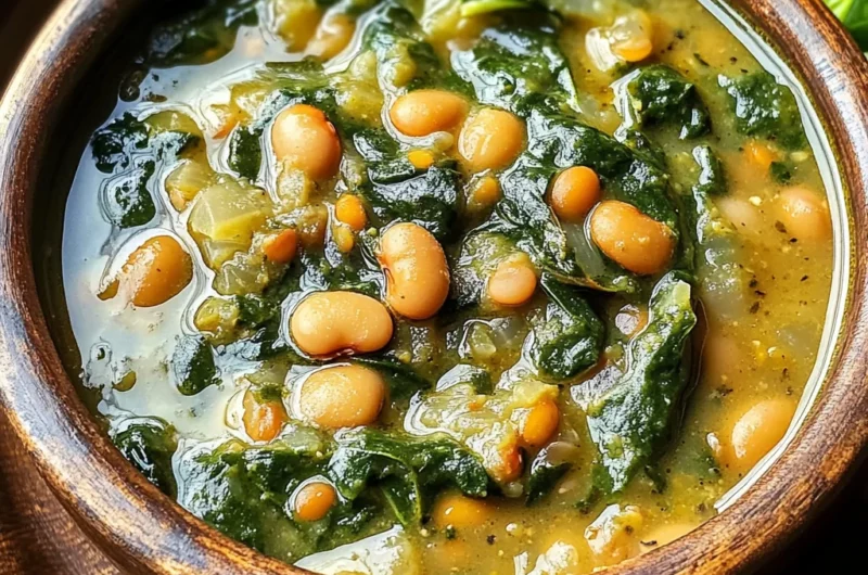 Spinach, Lentil, and Butter Bean Soup