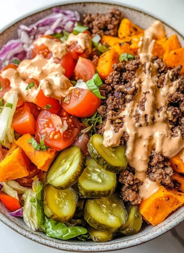 Sweet Potato Burger Bowl