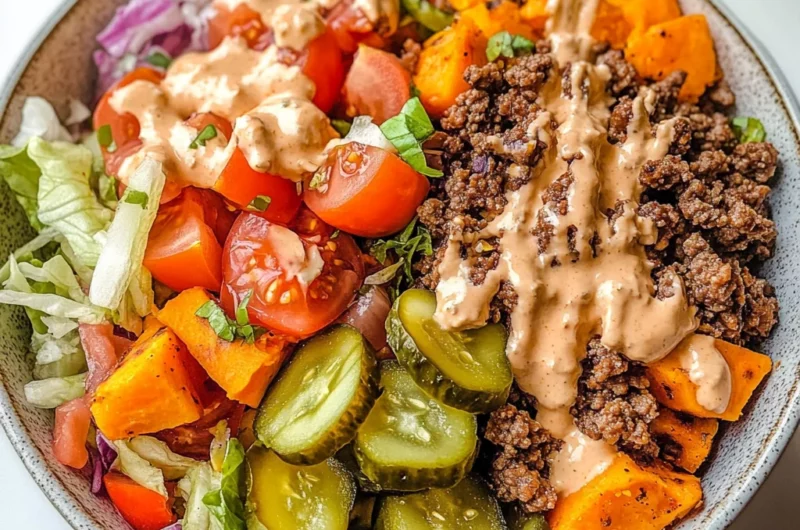 Sweet Potato Burger Bowl