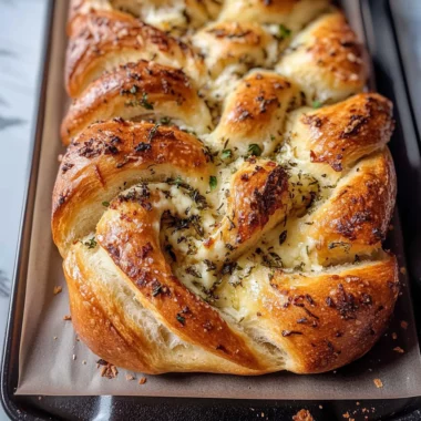 Swirled Garlic Herb And Cheese Bread