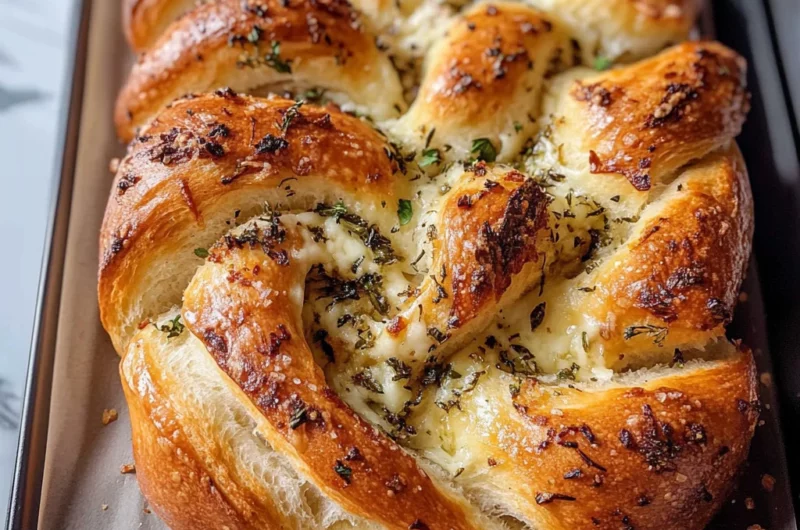 Swirled Garlic Herb And Cheese Bread