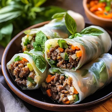 Thai Basil Beef Rolls – Fresh Thai Flavors in Every Bite