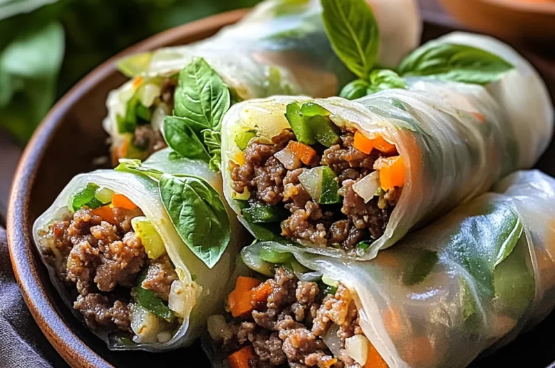 Thai Basil Beef Rolls – Fresh Thai Flavors in Every Bite