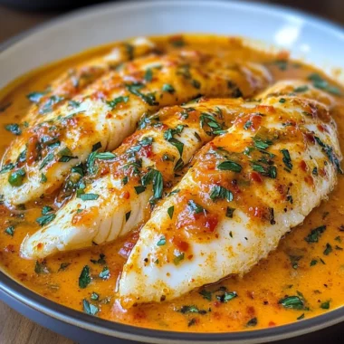 Tilapia in Roasted Pepper Sauce