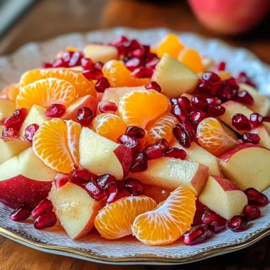 Winter Fruit Salad with Cinnamon Vanilla Dressing