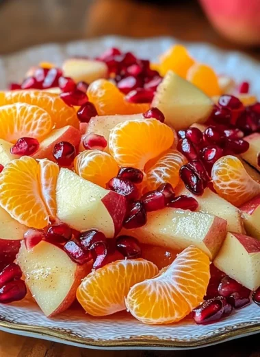 Winter Fruit Salad with Cinnamon Vanilla Dressing