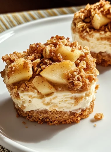 Apple Crisp Mini Cheesecakes