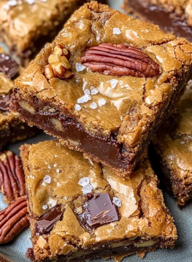 Brown Butter Bourbon Butter Pecan Blondies