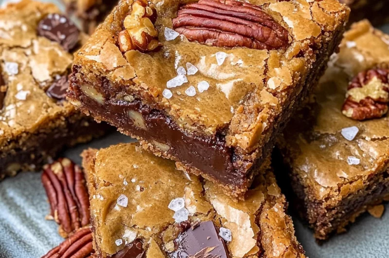 Brown Butter Bourbon Butter Pecan Blondies