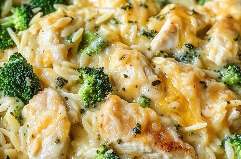 Cheesy Chicken Broccoli Orzo