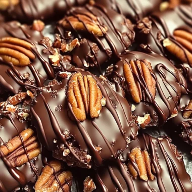 Chocolate Pecan Turtle Clusters