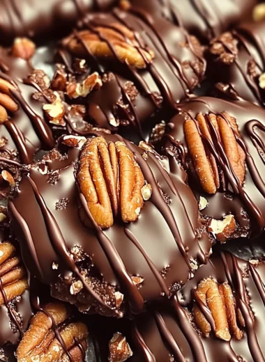 Chocolate Pecan Turtle Clusters
