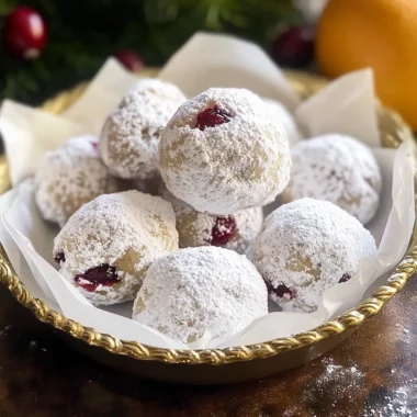 Cranberry Orange Snowball Cookies