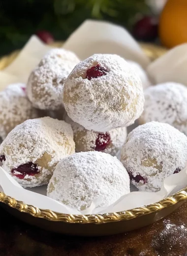 Cranberry Orange Snowball Cookies
