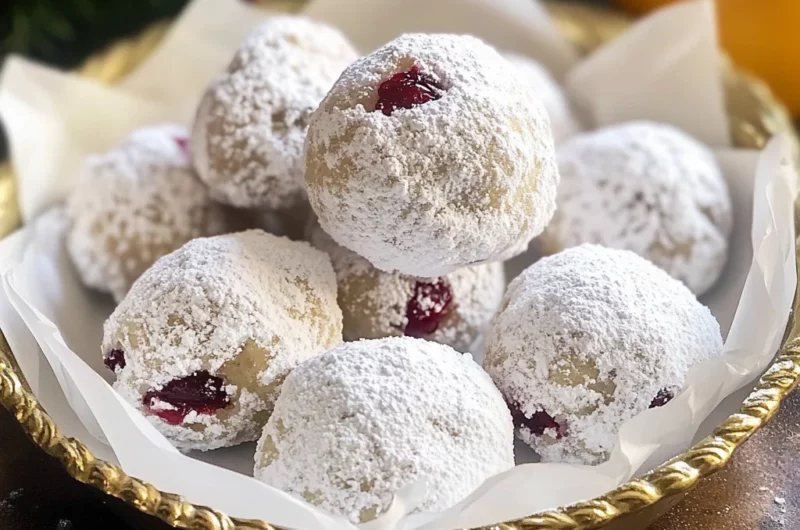Cranberry Orange Snowball Cookies