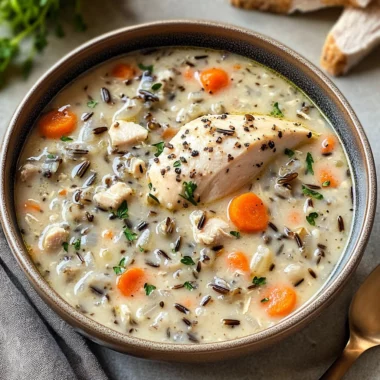Creamy Crockpot Chicken Wild Rice Soup