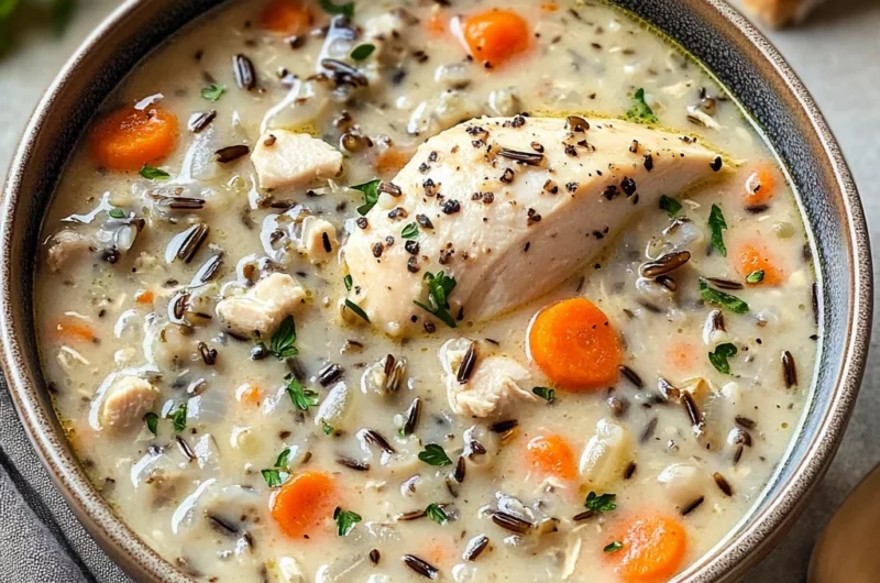 Creamy Crockpot Chicken Wild Rice Soup