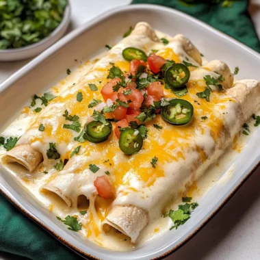 Creamy White Chicken Enchiladas