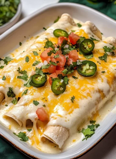 Creamy White Chicken Enchiladas