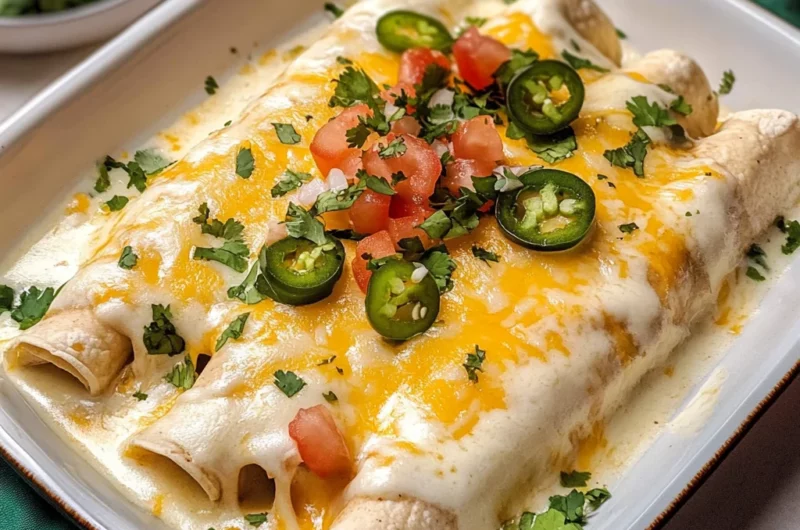 Creamy White Chicken Enchiladas