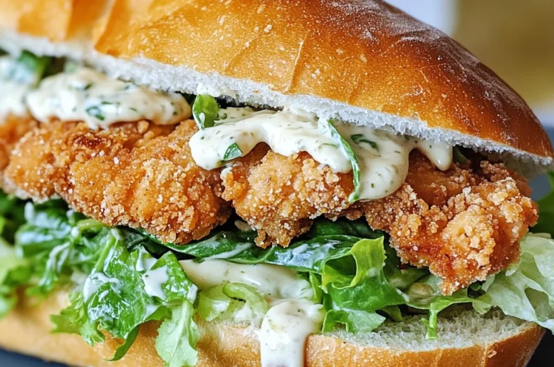 Crispy Chicken Caesar Sandwich
