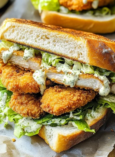 Crunchy Chicken Caesar Sandwich